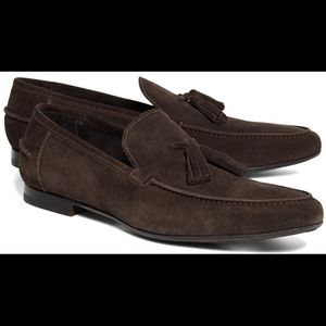 Brooks Brothers Brown Suede Tassel Loafers Size 10